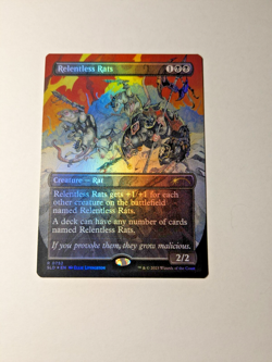 Relentless Rats (0752) - Foil Near Mint, English Secret Lair MTG Magic Bonus - Image 1