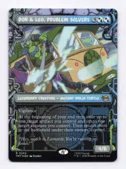 Don & Leo, Problem Solvers (Showcase Foil) MTG Teenage Mutant Ninja Turtles TMT - Image 1
