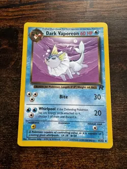 Pokemon TCG Dark Vaporeon Team Rocket 45/82 LP. - Image 1