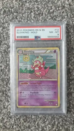 POKEMON CARD 2010 HEART GOLD SOUL SILVER SLOWKING HOLO #12 GRADED PSA 8 - Image 1
