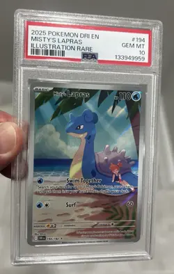 2025 Pokemon Destined Rivals Misty’s Lapras 194/182 Illustration Rare PSA 10 💎 - Image 2