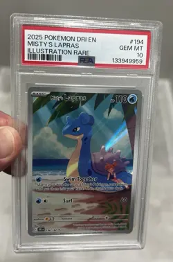 2025 Pokemon Destined Rivals Misty’s Lapras 194/182 Illustration Rare PSA 10 💎 - Image 4