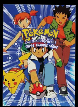 Pokemon Card - Pokemon Checklist Topps Movie Animation Edition Blue Logo - Image 1