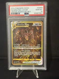 2023 POKEMON SWORD & SHIELD CROWN ZENITH SECRET FULL ART/GIRATINA VSTAR PSA 10 - Image 1