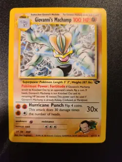 Giovanni's Machamp Holo Rare Unlimited Gym Challenge 6/132 Pokemon English MP - Image 1