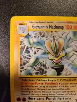 Giovanni's Machamp Holo Rare Unlimited Gym Challenge 6/132 Pokemon English MP - Image 2