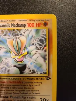 Giovanni's Machamp Holo Rare Unlimited Gym Challenge 6/132 Pokemon English MP - Image 3
