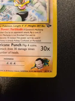 Giovanni's Machamp Holo Rare Unlimited Gym Challenge 6/132 Pokemon English MP - Image 5