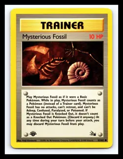 💥 TRAINER MYSTERIOUS FOSSIL 1ST EDITION Non Holo # 62/62 | FOSSIL SET Pokemon - Image 1