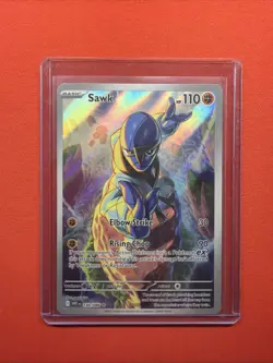Pokemon Sawk 130/086 Illustration Rare Holo Sv: White Flare - Image 1