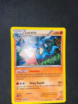 Carte Pokemon Lucario BW85 HOLO PROMO N&B Noir Et Blanc FRENCH FR NM - Image 2