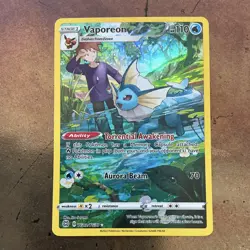Pokemon Vaporeon Ultra Rare Holo 110HP TG02/TG30 Brilliant Stars Trainer Gallery - Image 1