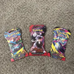 Pokemon TCG Sleeved Pack Lot (3x) - Mixed Sets - *NEW & FACTORY SEALED* - Image 1