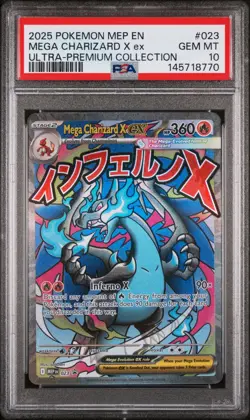 2025 POKEMON MEP EN-ME ULTRA-PREMIUM COLLECTION MEGA CHARIZARD X EX PSA 10 - Image 1