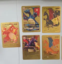 Pokemon Charizard Gold Foil Fan Art Cards - (30) Card Lot - 100% to Charity - Image 2