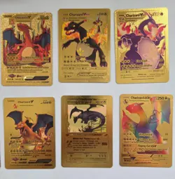 Pokemon Charizard Gold Foil Fan Art Cards - (30) Card Lot - 100% to Charity - Image 4
