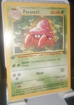 1st Edition Parasect Regular Pokemon Jungle Card 41/64 Vintage 1999 - Image 1