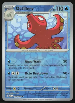 SV09: Journey Together Octillery #034/159 Reverse Holo Pokemon Card - Image 1