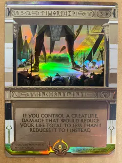 MTG 1x FOIL Worship # 6 Amonkhet Invocations Magic the Gathering Card x1 NM - Image 1