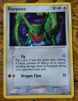 Rayquaza 3/17 POP Series 1 Holo Rare Pokemon Card VLP - Image 1