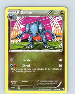Pokemon TCG Gabite B&W Legendary Treasures 95/113 Uncommon Card Played MP - Image 1