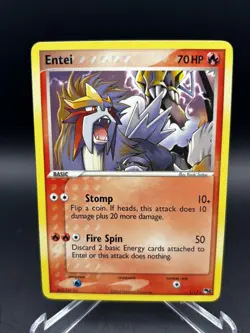 2005 Entei - 1/17 - Pokemon Pop Series 2 Non-Holo Rare Card Promo - Image 1