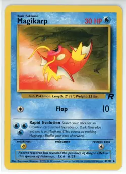 Pokemon Magikarp Team Rocket Vintage Card #47/82 Wotc 2000 LP+ - Image 1