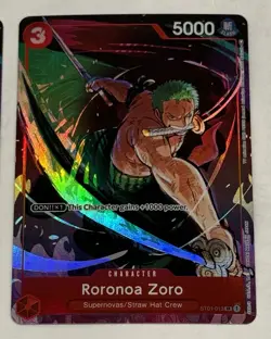 2023 One Piece Roronoa Zoro Gift Collection (Alt Art) ST01-013 Promo (2x) Cards - Image 5