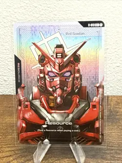 Red Gundam Resource Foil - R-013 - C+ NM - Gundam TCG Card Game - Image 1