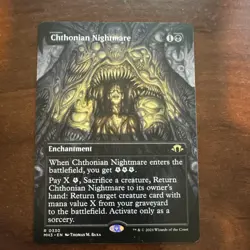 Wizards Chthonian Nightmare Rare Enchantment Modern Horizons 3 Borderless Regul… - Image 1