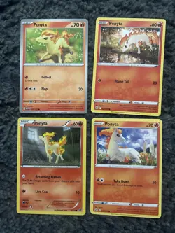 Pokemon TCG Ponyta Lot of 4 Cards From Various Sets Near Mint Condition - Image 1