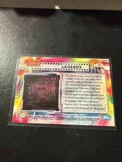 1999 Topps Pokemon the First Movie Legends Mewtwo Strikes Back Foil #1 Blue Logo - Image 2