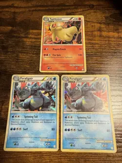 Pokemon Typhlosion 32/123 Feraligatr 20/123 Cracked Ice Holo - Image 1
