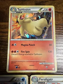 Pokemon Typhlosion 32/123 Feraligatr 20/123 Cracked Ice Holo - Image 4
