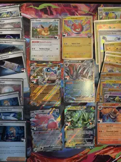 Lot of 80 Play Pokemon 2025 Prize Pack Series 7 Holos Ex Blissey, Evee, More - Image 1
