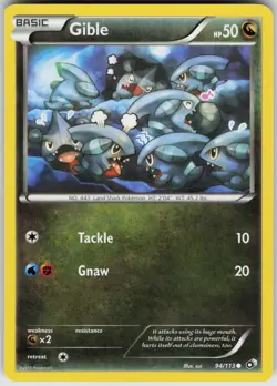 Pokemon Gible 94/113 Legendary Treasures Common NM - Image 1
