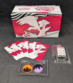 Pokemon White Flare EMPTY ETB + Dividers, Booklet, Dice, and Condition Markers - Image 1