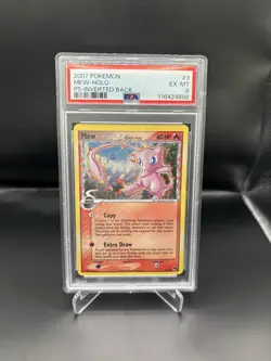 2007 POKEMON DELTA SPECIES MEW #3 HOLO INVERTED BACK WITH HOLO SWIRL 💫 - PSA 6 - Image 1