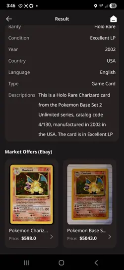 Pokemon Charizard Base Set 2 Unlimited Holo 4/130 Excellent LP Fast Ship - Image 3