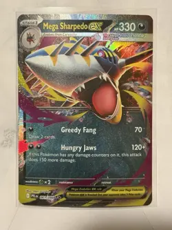 Mega Sharpedo EX 061/094 Double Rare Pokemon TCG Phantasmal Flames PFL Holo NM - Image 1