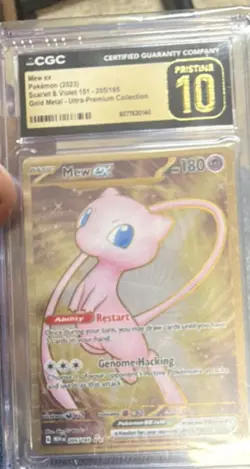 Pokemon Mew ex Gold Metal Scarlet & Violet 151 Hyper Rare CGC Pristine 10 - Image 1