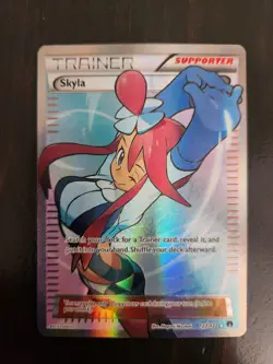 Pokemon XY Breakpoint Skyla 122/122 Full Art Ultra Rare Holo NM - Image 1