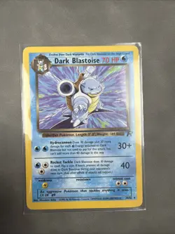 Pokemon Dark Blastoise Team Rocket 20/82 Non Holo Rare Vintage Hp/Mp - Image 1