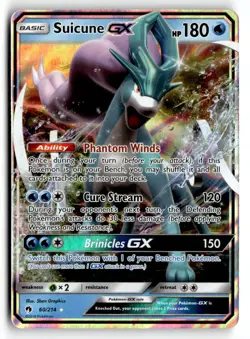 Suicune GX 60/214 Holo Rare GX Lost Thunder Pokemon Holo Near Mint - Image 1