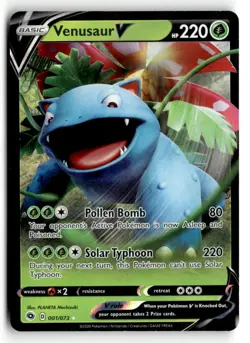 Venusaur V 001/073 Holo Rare V Champion's Path Pokemon Holo Near Mint - Image 1