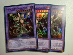 Yugioh Predaplant Dragostapelia X3 Super Rare RA01-EN027 1st NM Playset - Image 1