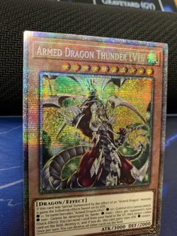 Yu-Gi-Oh TCG #BLVO-EN001 Armed Dragon Thunder LV10 Starlight R,1st Ed. - Image 3