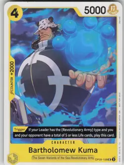 One Piece TCG Bartholomew Kuma (Tournament Pack 2025 Vol. 4) UC Promo OP09-108 - Image 1