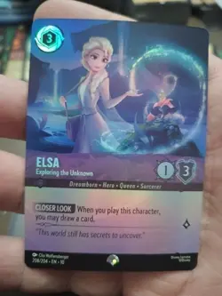Disney Lorcana Elsa-Exploring the Unknown Epic Holo 208/204 Whispers Amethyst EN - Image 1