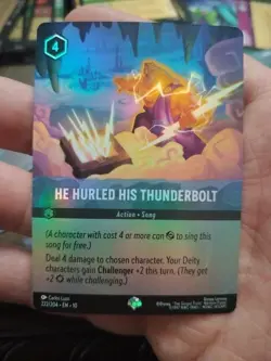 Disney Lorcana He Hurled His Thunderbolt (Epic) 222/204 Whispers in the Well NM - Image 1